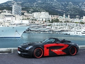 vessels, Mountains, Mercedes, Monaco, SLS