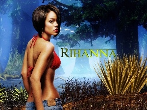 viewes, trees, Rihanna, songster