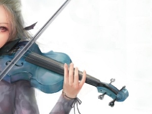 violin, girl