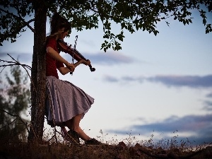 violin, trees, lindsey stirling