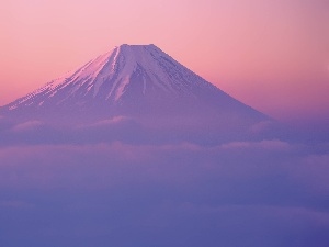 Fog, volcano, mount