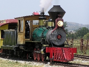 Wagons, locomotive