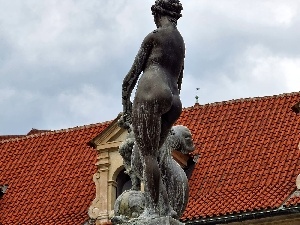 Wallenstein Gardens, Monument, Prague, Statue monument