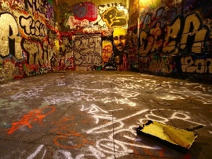 walls, painted, Space, Graffiti, Paints