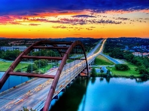 Austin, Pennybacker, River, Texas United States, bridge