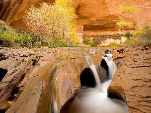 Cascades, water, canyons