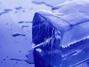 ice, water, brick