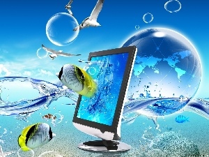 water, effect, graphics, monitor, 4d