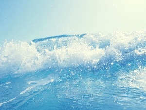 water, drops, sea, Waves