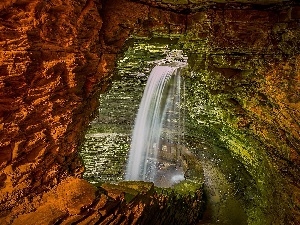 waterfall, Cavern