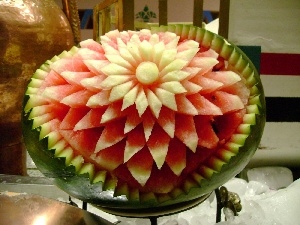 punched, watermelon, prettily