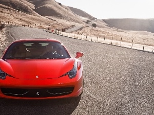 Way, Mountains, Ferrari 458 Italia