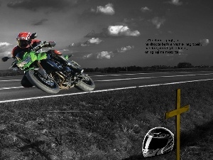 Way, Motorcyclist, Cross, helmet