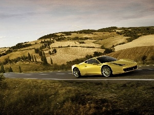 Ferrari, Way, Yellow