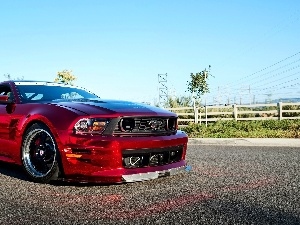 Mustang, Way, Red