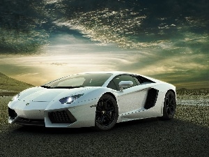 Way, Aventador, White, Lamborghini