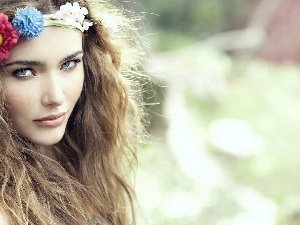 We, Flowers, Women, hair, make-up