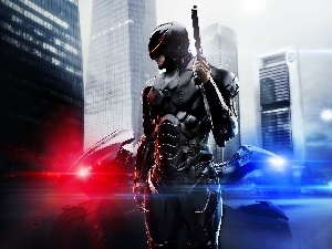 Weapons, Robocop, movie, motor-bike, 2014