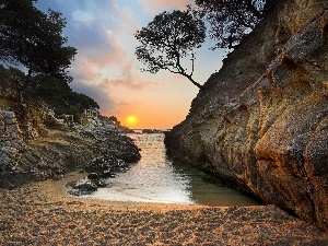 west, Beaches, Spain, sun, Costa Brava