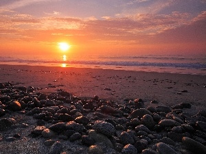 west, Stones, Beaches, sun, sea