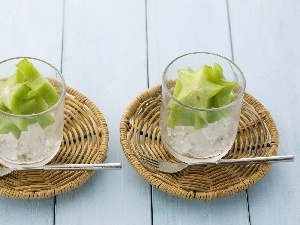 wicker, Glass, kiwi, Plates, Stars