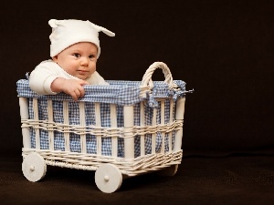 trolley, wicker, Kid