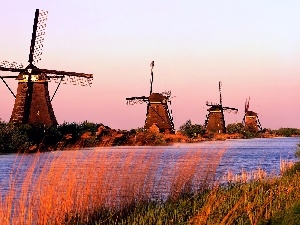 Windmills, River