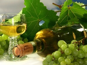 Wine, wine glass, grapes