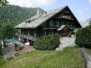 Mountains, woods, Restaurant