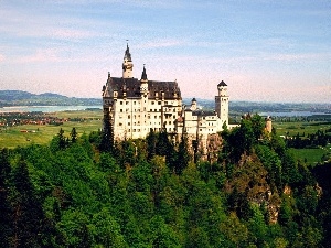 Rocks, woods, Castle