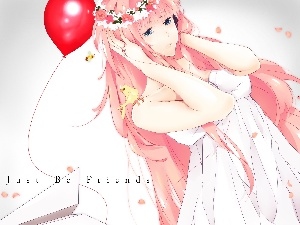 wreath, Baloon, Vocaloid, Luka Megurine