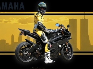 Yamaha R1, Alpinestars, black