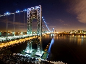 New York, Town, bridge, The United States, Washington