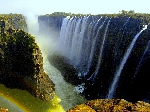 Zambia, victoria, waterfall, rocks