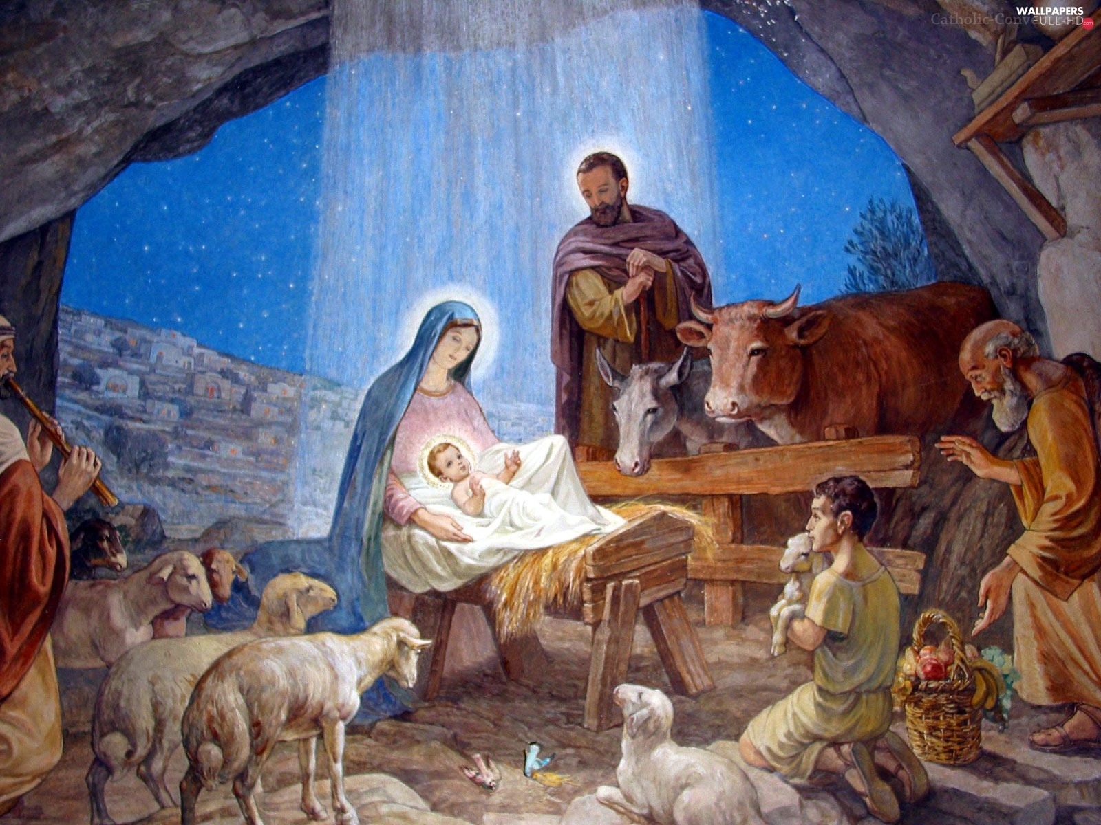 Stable, Jesus, Mary, Joseph - Full HD Wallpapers: 1600x1200