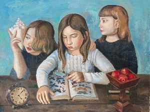 Art Image, friends, Three, girls