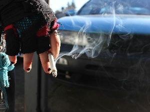 Cigarette, Automobile, hand