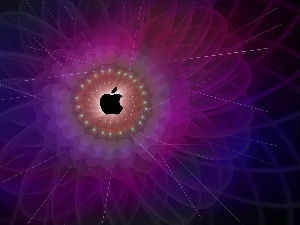 background, purple, Apple, Fraktal, logo