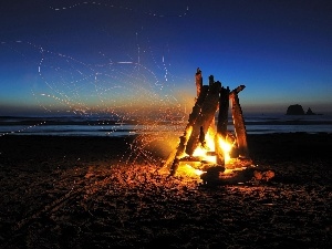 Sparks, Beaches, fire