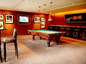 room, billiards, inside