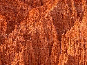 rocks, canyon, Red