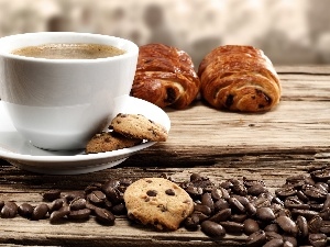 Cup, cookies, coffee, grains