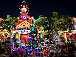 Christmas, decor, Disneyland