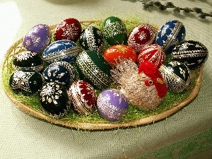 Easter, Painted eggs, color, eggs