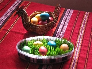 eggs, easter, basket