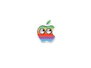 Eyes, Apple, color, logo