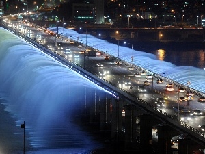 fountain, Seul, Banpo Bridge