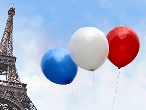 France, Balloons, Eiffla Tower
