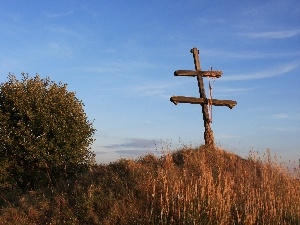 Cross, grass, wayside