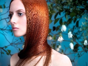 Hair, Copper, Women, make-up